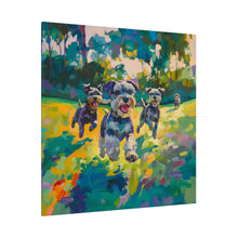 Load image into Gallery viewer, Vibrant Schnauzer Dogs Canvas Wall Art