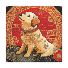 Load image into Gallery viewer, Lunar Year of the Dog Art Canvas - Stretched Wall Decor for Dog Lovers