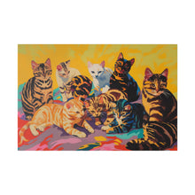 Load image into Gallery viewer, Colorful Cat Canvas Art - Vibrant Cat Portraits for Cat Lovers