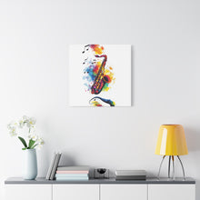 Load image into Gallery viewer, Vibrant Saxophone Art Canvas Print - Colorful Wall Decor