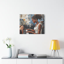 Load image into Gallery viewer, Piano Woman Canvas Art, Stylish Modern Decor, Gift for Music Lovers, Home Wall Art, Unique Artistic Playroom Decor