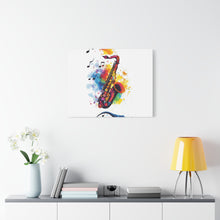 Load image into Gallery viewer, Vibrant Saxophone Art Canvas Print - Colorful Wall Decor