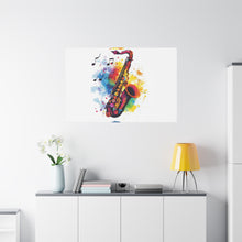 Load image into Gallery viewer, Vibrant Saxophone Art Canvas Print - Colorful Wall Decor