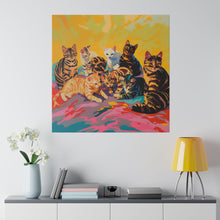 Load image into Gallery viewer, Colorful Cat Canvas Art - Vibrant Cat Portraits for Cat Lovers