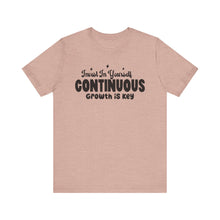 Load image into Gallery viewer, Motivational Short Sleeve Tee - Invest In Yourself, Continuous Growth Is Key
