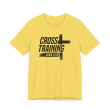 Load image into Gallery viewer, Faith Inspired Unisex Jersey Tee - 'Cross Training' with John 3:16