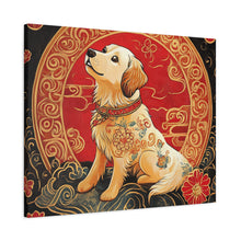 Load image into Gallery viewer, Lunar Year of the Dog Art Canvas - Stretched Wall Decor for Dog Lovers