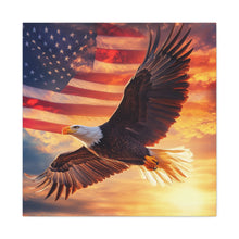 Load image into Gallery viewer, Patriotic Eagle Canvas Wall Art - 1.25" Stretched Frame