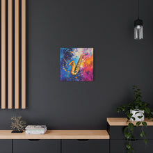 Load image into Gallery viewer, Colorful Saxophone Canvas Art - Vibrant Jazz Wall Decor