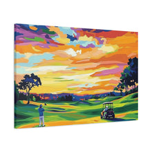 Load image into Gallery viewer, Vibrant Golf Sunset Canvas Art