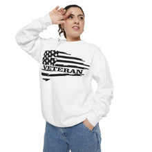 Load image into Gallery viewer, Veteran Flag Unisex Garment-Dyed Sweatshirt - Comfortable Tribute for Heroes