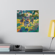Load image into Gallery viewer, Vibrant Schnauzer Dogs Canvas Wall Art