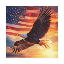 Load image into Gallery viewer, Patriotic Eagle Canvas Wall Art - 1.25" Stretched Frame