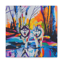 Load image into Gallery viewer, Husky Canvas Art
