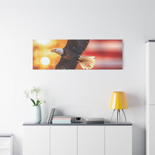 Load image into Gallery viewer, Eagle in Flight Canvas Art - 12x12 Stretched Wall Decor