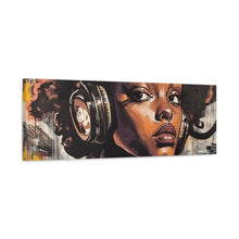 Load image into Gallery viewer, Artistic Matte Canvas Print - Stylish Woman with Headphones