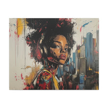 Load image into Gallery viewer, Urban Chic Canvas Art - Vibrant Female Portrait with Headphones