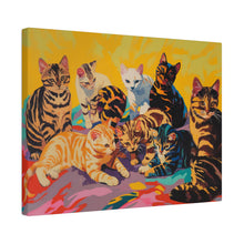 Load image into Gallery viewer, Colorful Cat Canvas Art - Vibrant Cat Portraits for Cat Lovers