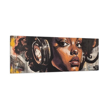 Load image into Gallery viewer, Artistic Matte Canvas Print - Stylish Woman with Headphones