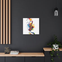 Load image into Gallery viewer, Vibrant Saxophone Art Canvas Print - Colorful Wall Decor