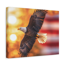 Load image into Gallery viewer, Eagle in Flight Canvas Art - 12x12 Stretched Wall Decor