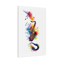 Load image into Gallery viewer, Vibrant Saxophone Art Canvas Print - Colorful Wall Decor