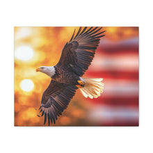 Load image into Gallery viewer, Eagle in Flight Canvas Art - 12x12 Stretched Wall Decor