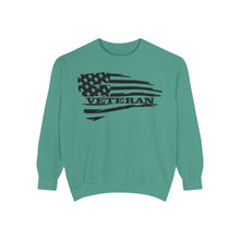 Load image into Gallery viewer, Veteran Flag Unisex Garment-Dyed Sweatshirt - Comfortable Tribute for Heroes