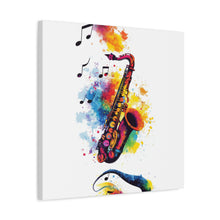 Load image into Gallery viewer, Vibrant Saxophone Art Canvas Print - Colorful Wall Decor