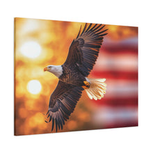 Load image into Gallery viewer, Eagle in Flight Canvas Art - 12x12 Stretched Wall Decor