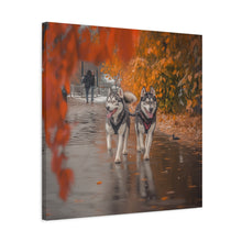 Load image into Gallery viewer, Husky Wall Art Canvas - Autumn Vibes Home Decor