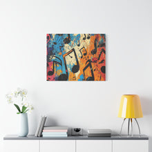 Load image into Gallery viewer, Vibrant Music Note Canvas Art - Colorful Stretched Wall Decor