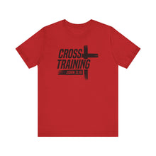 Load image into Gallery viewer, Faith Inspired Unisex Jersey Tee - 'Cross Training' with John 3:16