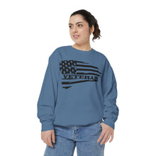 Load image into Gallery viewer, Veteran Flag Unisex Garment-Dyed Sweatshirt - Comfortable Tribute for Heroes