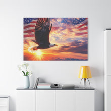 Load image into Gallery viewer, Eagle Sunset Canvas Wall Art - Patriotic Home Decor