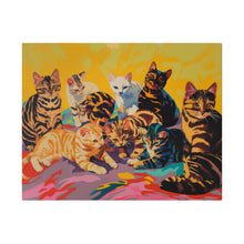 Load image into Gallery viewer, Colorful Cat Canvas Art - Vibrant Cat Portraits for Cat Lovers