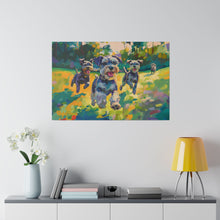 Load image into Gallery viewer, Vibrant Schnauzer Dogs Canvas Wall Art