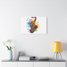 Load image into Gallery viewer, Vibrant Saxophone Art Canvas Print - Colorful Wall Decor