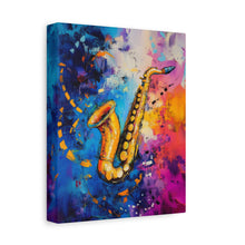 Load image into Gallery viewer, Colorful Saxophone Canvas Art - Vibrant Jazz Wall Decor