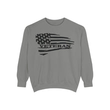 Load image into Gallery viewer, Veteran Flag Unisex Garment-Dyed Sweatshirt - Comfortable Tribute for Heroes