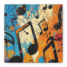 Load image into Gallery viewer, Vibrant Music Note Canvas Art - Colorful Stretched Wall Decor