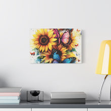 Load image into Gallery viewer, Vibrant Floral Canvas Wall Art, Butterfly Decor