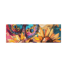 Load image into Gallery viewer, Colorful Butterfly and Sunflowers Canvas Art, Nature Wall Decor, Flower Artwork, Gift for Home, Boho Decor, Vibrant Art Print