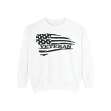 Load image into Gallery viewer, Veteran Flag Unisex Garment-Dyed Sweatshirt - Comfortable Tribute for Heroes