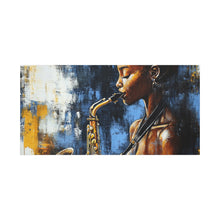 Load image into Gallery viewer, Saxophone Art Canvas, Jazz Decor, Music Lover Gift, Home Wall Art, Portrait Painting, Modern Artwork, Unique Gift Idea
