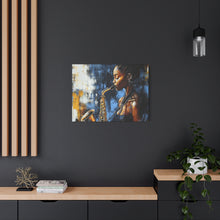 Load image into Gallery viewer, Saxophone Art Canvas, Jazz Decor, Music Lover Gift, Home Wall Art, Portrait Painting, Modern Artwork, Unique Gift Idea
