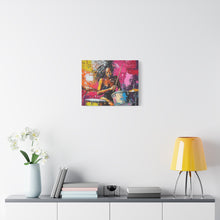 Load image into Gallery viewer, Colorful Drummer Canvas Art Print, Modern Wall Decor, Music Lover Gift, Vibrant Home Accent, Jazz Art Piece, Unique Gift Idea