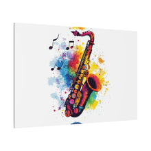 Load image into Gallery viewer, Vibrant Saxophone Art Canvas Print - Colorful Wall Decor