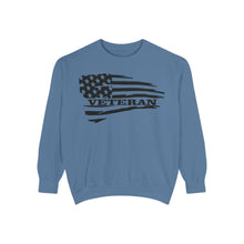 Load image into Gallery viewer, Veteran Flag Unisex Garment-Dyed Sweatshirt - Comfortable Tribute for Heroes
