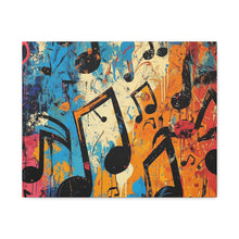 Load image into Gallery viewer, Vibrant Music Note Canvas Art - Colorful Stretched Wall Decor